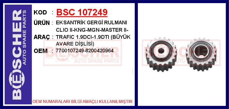 Eksantrik Gergi Rulmanı