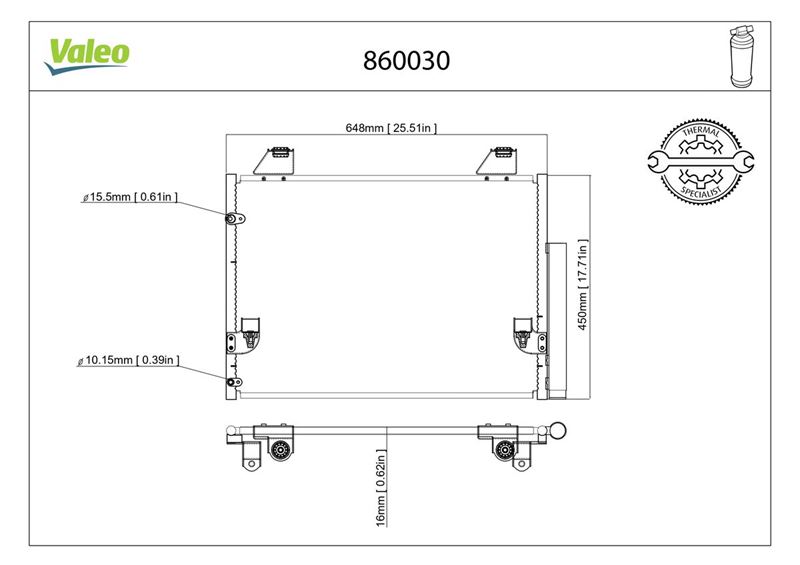 KLİMA RADYATÖRÜ (KONDENSER) TOYOTA HILUX VIGO 2.5L 2KDFTV KUN15 KUN25 KUN35 05-15 / 3.0L 1KD-FTV KUN26 05-14