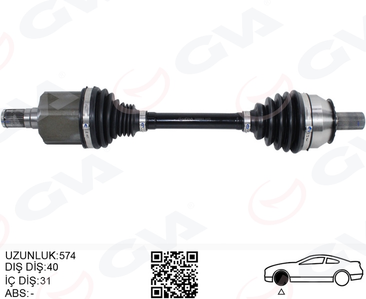 ÖN AKS KOMPLE SOL VOLVO S60 II 15> 2.0 D-T6-T5 S80 II D4-T6 15> V60 I 13>V70 III 13> OTOM. SANZIMAN