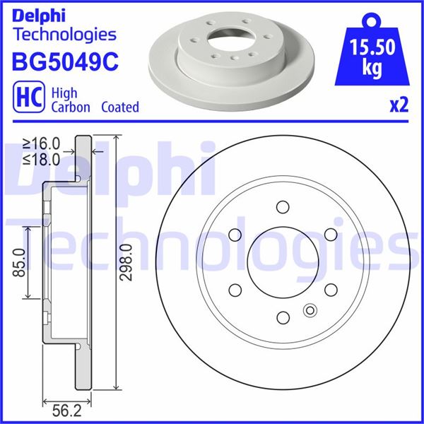 FREN DISKI ARKA MERCEDES SPRINTER B907 B910 18> ELEKTRONIK PARK FRENI