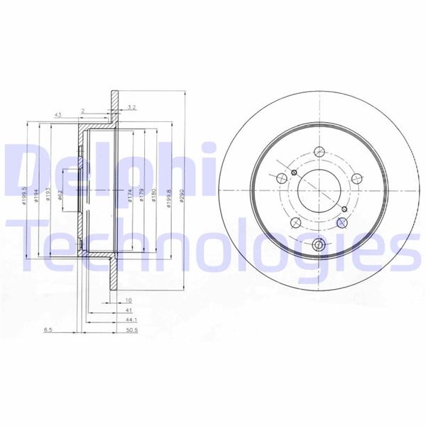 FREN DISKI ARKA 290MM COROLLA VERSO 1.6 1.8 2.0D-4D 2.2D-4D 04-09