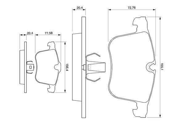 ÖN BALATA VECTRA C GTS 08/02=>05=> SIGNUM 03=>05=> SAAB 9.3 03=>07=>11=> CADILLAC BLS 06=>