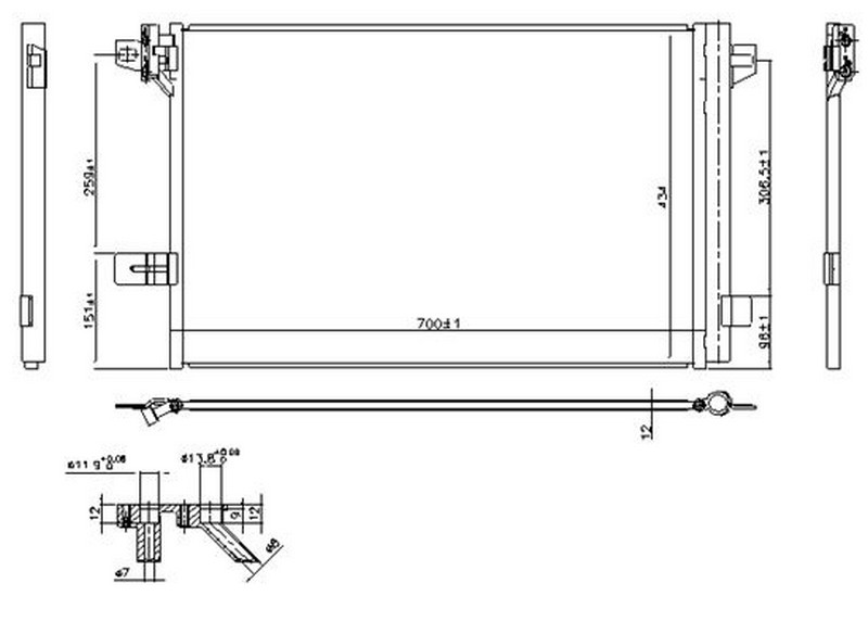 KLİMA BRAZİNG CONDENSER ()TRANSPORTER T6 2015+ 940732