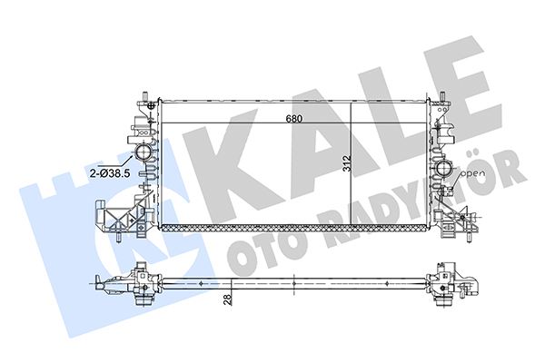 RADYATÖR AL/BRZ OPEL ASTRA K (B16) 1.0 1.2 1.4 1.6 Turbo 1.5CRDI 1.6CDTI 15=> (MT)