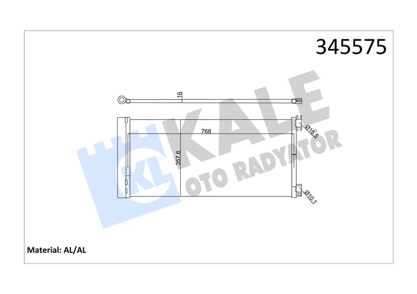 KLİMA KONDENSERİ TRAFIC III-VIVARO III 1.6 DCİ-CDTİ 14=> (AL/AL)