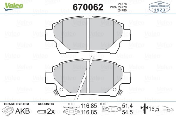 ON FREN BALATASI COROLLA VERSO VVT I 01> COROLLA 02 - 07