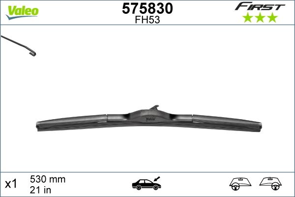 SİLECEK SÜPÜRGESİ ÖN FORD TRANSİT 01> TEK (530mm)