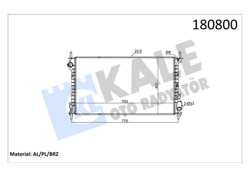 Motor Su Radyatörü Connect 1.8TDCI 03>06 Ya Da ...