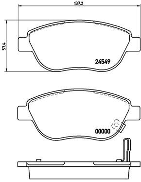 ÖN BALATA CORSA D (BÜYÜK TİP) 1.3 CDTI 07/06=> FIAT 500L 12> 0.9T 1.4 1.3D MTJ 1.6D MTJ