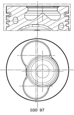 MOTOR PİSTON+SEGMAN (STD) VW T5 (130ps) (AXD-AXE) 1.2 SİLİNDİR (81.01) (030PI0009710086)