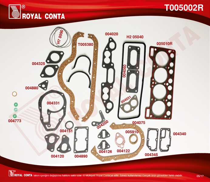 Motor Takım Conta (Süper) Keçesiz