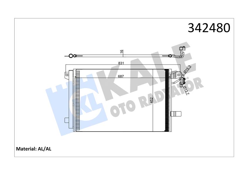 KLİMA KONDENSERİ VW MULTIVAN V-TRANSPORTER T5 BOX-BUS (AL-AL)