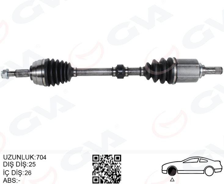 KOMPLE AKS SOL DUSTER (10-)1.5dCI 1.6 16V (704mm)
