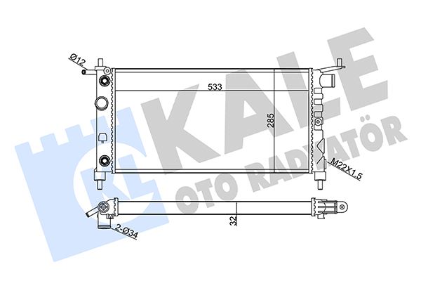 RADYATÖR CORSA B-TIGRA1.4I 16V-1.6I 16V(KLİMASIZ+OTOM) (530x285x26)