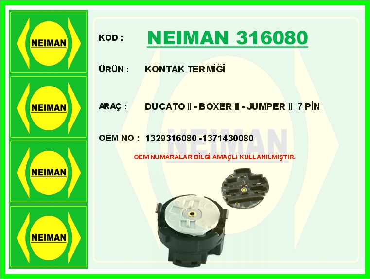 KONTAK TERMİĞİ DUCATO II - BOXER II - JUMPER II 7 PİN