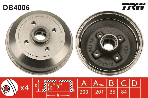 ARKA FREN KAMPANASI CORSA A (83-92)-CORSA B-TIGRA A (93-02) (ABS`SİZ)