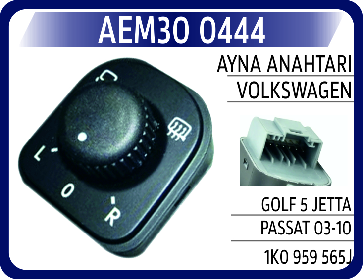 AYNA ANAHTARI VW GOLF 5 JETTA PASSAT 03-10 KATLANI