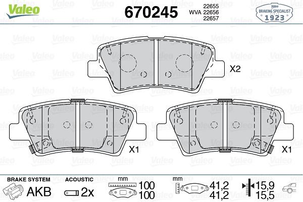 ARKA DİSK FREN BALATASI HYUNDAI TUCSON 2.0D 06/15> KIA SPORTAGE 2.0/2.0D/2.4 09/15>