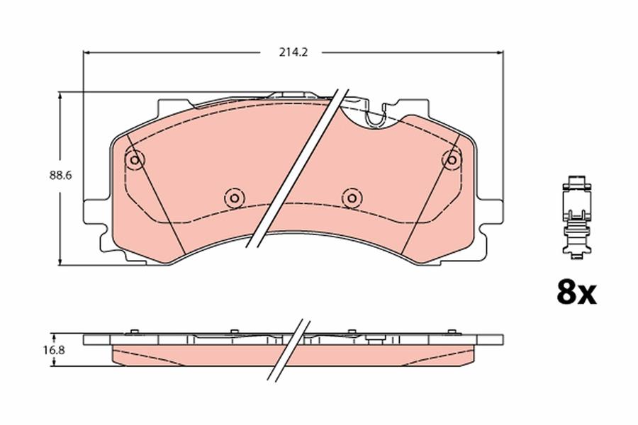 DİSK BALATA ÖN AKS AUDI A6 ALLROAD C8 (4AH)-A6 C8 (4A2)-A6 C8 AVANT (4A5)-A7 SPORTBACK (4KA)-A8 D5 ( 4N2-4N8-4NC-4NL)-Q7 (4MB-4MG-4MQ)-Q7 VAN (4MB-4MG)-Q8 (4MN-4MT) VW TOUAREG (CR7-RC8) 2020->
