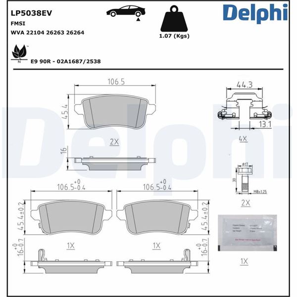 ARKA FREN BALATASI RENAULT ZOE 16> CAPTUR II 20> 1.0TCe 1.3TCe 1.6E TECH