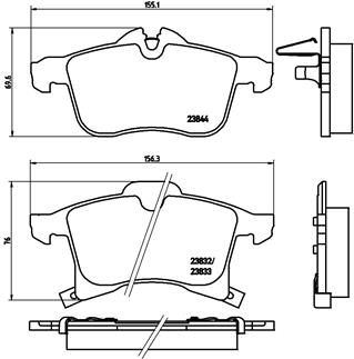 ÖN BALATA ASTRA G 1.8 00/05 ASTRA H 05=> ZAFIRA 00=> MERIVA 03=> CORSA C D 03=> COMBO 04=>