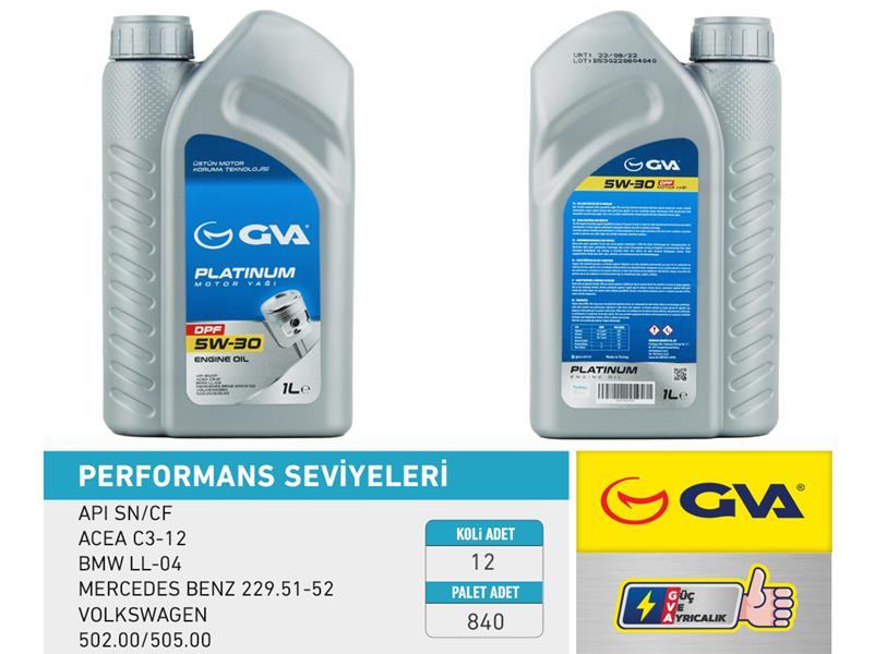 Motor Yağı 5W30 1 Lt Platinum Tam Sentetik Api