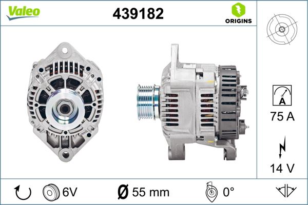 Alternatör 14V 75A Master-trafic-movano 2.5D-2.8DT...
