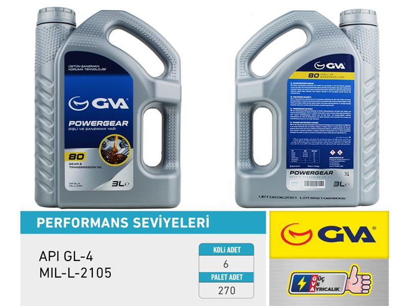 Şanzıman Yağı 80W Api GL-4 3 Lt