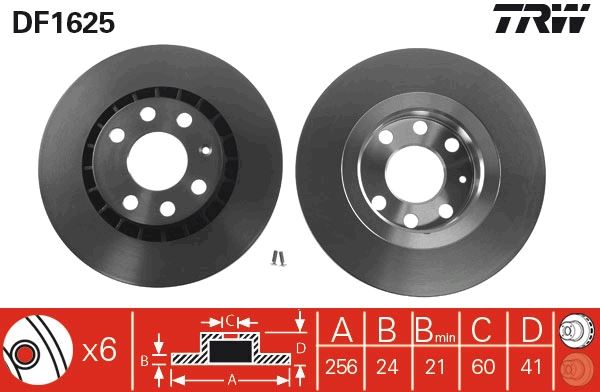 ÖN FREN AYNASI ASTRA F-VECTRA A-B-CALIBRA A-KADETT E-ASCONA C-LANOS 97=>CIELO(256x24x4DLxHAVALI) (90487402-93182282-93182304)