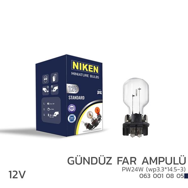 Niken 12V PW24W Gündüz Far Amp (wp3.3x14.5-3) 10LU'> Niken 12V PW24W Gündüz Far Amp (wp3.3x14.5-3) 10L...