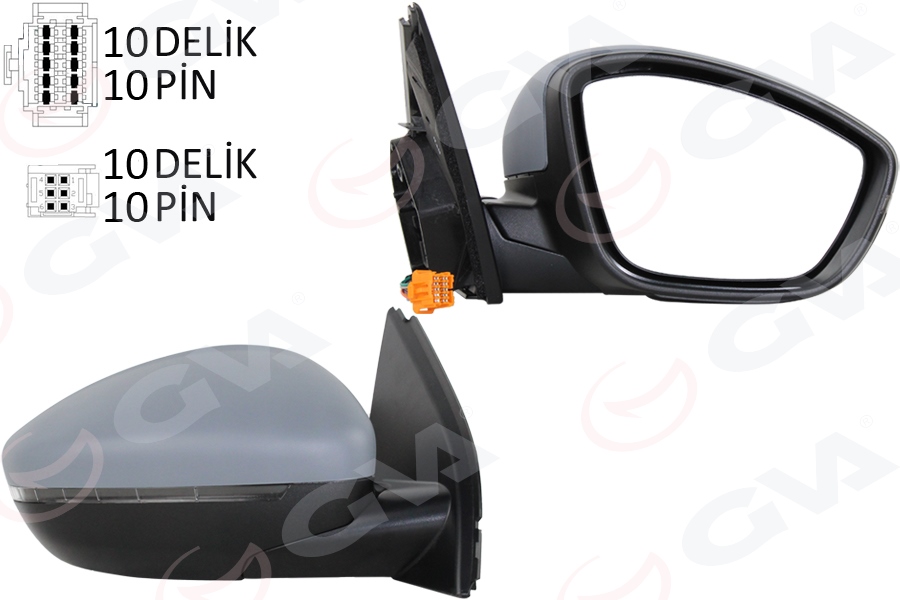 Dış Dikiz Ayna Sağ Elektrikli Isıtmalı Astarlı Kon...