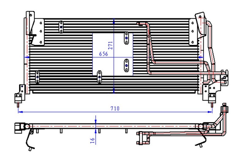 KLİMA KONDENSERİ CORSA B 93=> (600x275x16)