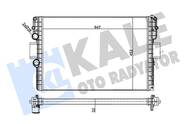 RADYATÖR IVECO DAILY IV 06<11 (MT) [32MM] AL/MKNK 647X451.5X32 504152996