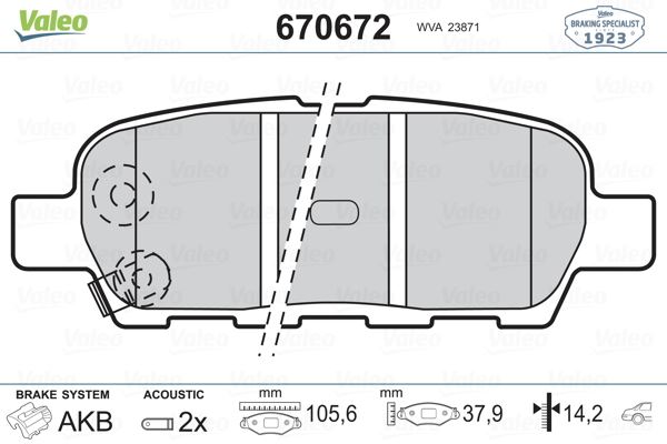 ARKA FREN BALATA NISSAN QASHQAI 1,5L 1,6L 2,0L K9K M9R HR16DE MR20DE J10 06-13 / X-TRAIL 2,0L QR20DE T30 01-07 2,5L QR25DE T30 01-> 2,2L YD22DDTi T30 01-> / MURANO 3,5L Z51 4x4 DCi 08-> / INFINITI FX 3.5L VQ35DE FX35 03-08 / RENAULT KOLEOS 08> - (Aşınma ikaz soketli)