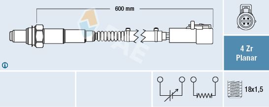 OKSIJEN SENSORU C-MAX 04> FOCUS II 05>14 1.6 TI ZETEC-S VOLVO C30 (07 12) S40 04> S80 I 03>06 XC90 I (275) 2.5 T AWD 02>14