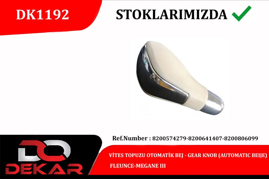 Vites Topuzu Otomatik Bej Fleunce-megane III