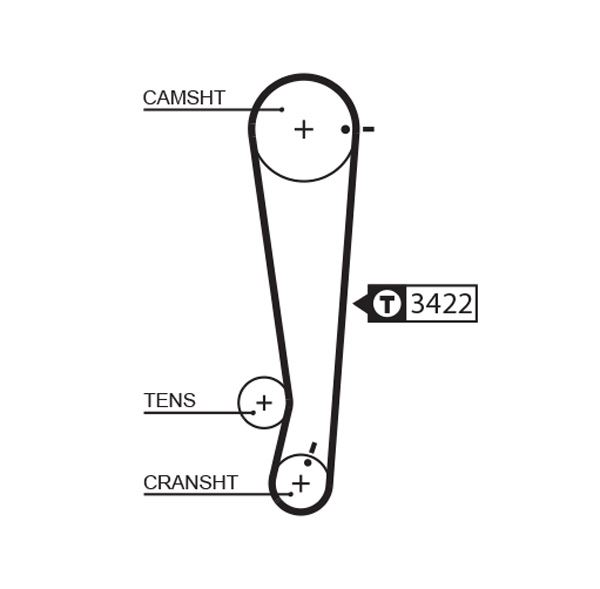TRİGER KAYIŞI (EKSANTRİK KAYIŞI) HYUNDAI ATOS 1.1L G4HG 02-09 / İ10 1.1L G4HG 08-13 / KIA PICANTO 1.1L G4HG 05-> (101x200)