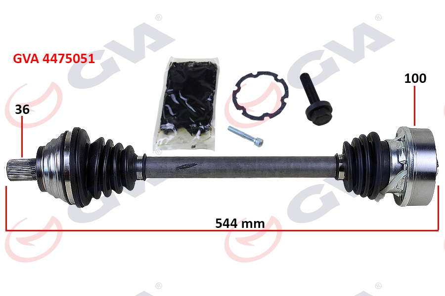KOMPLE AKS SOL GOLF 5/6-A3-LEON-OCTAVIA 1.6 (102 hp)(MAN.) (544mm)