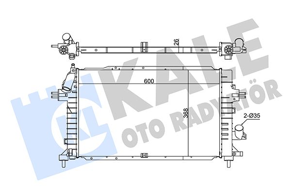 RADYATÖR ASTRA H 1.3-1.7-1.9 CDTİ 04=> ZAFIRA 1.7-1.9 CDTI 05=> (AC+KLİMASIZ-KLİMALI+MEK)(599x368x26)