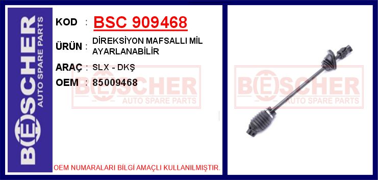 Direksiyon Mafsalli Mil Ayarlanabilir