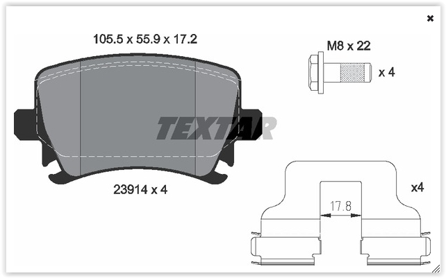 Arka Balata PASSAT-CC-CADDY-GOLF5-GOLF6-JETTA-A3-A...