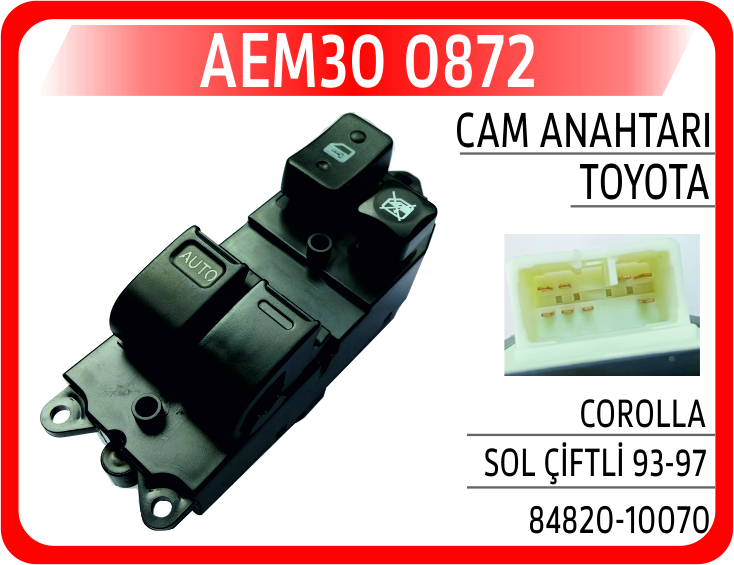 CAM ACMA KAPAMA ANAHTARI COROLLA 93>98 {ON-SOL} {CIFTLI}
