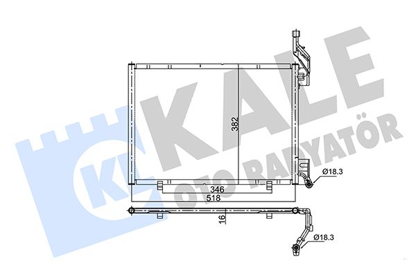 KLİMA RADYATÖRÜ FORD BMAX-FİESTA-COURIER 13> 1.5-1.6 TDCİ (498mm-382mm-16mm)