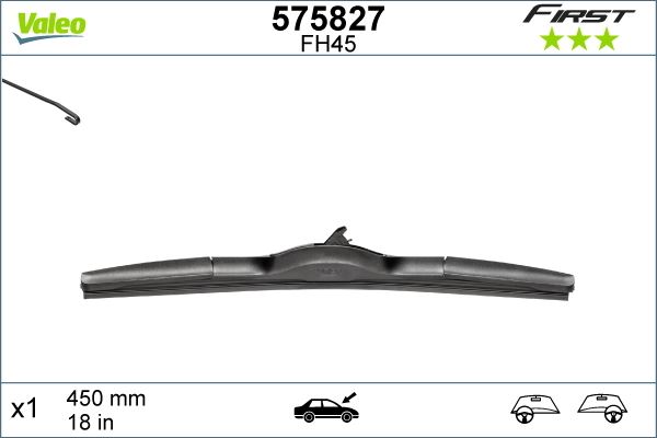ÖN SİLECEK SÜPÜRGESİ SOL (FİST HİBRİT VFH45 (X1) (450mm) OPEL INSIGNIA A 08>17