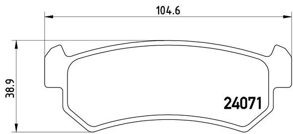 ARKA FREN BALATASI CEHEVROLET LACETTI 1.4-1.6-1.8 04=> NUBIRA 1.4-1.6-1.8 2.0 04=>