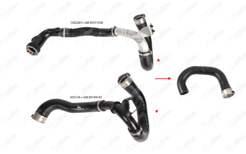 TURBO HORTUMU (UÇ PARÇA) ÇIKIŞ OPEL MOKKA 12-> 1.6 A-B-D16DTH-DTN-DTU