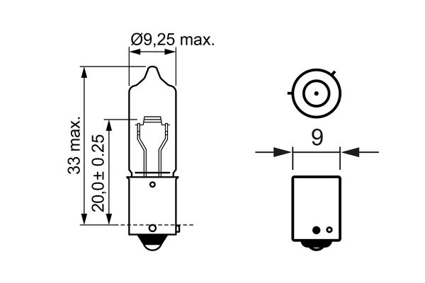 Ampul - Purelight - 12V - H21W - 21W - BAY9S