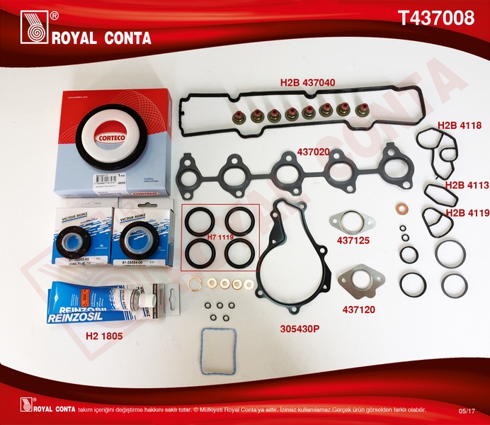 Motor Takım Conta (Reinz Keçeli&s.lastikli)