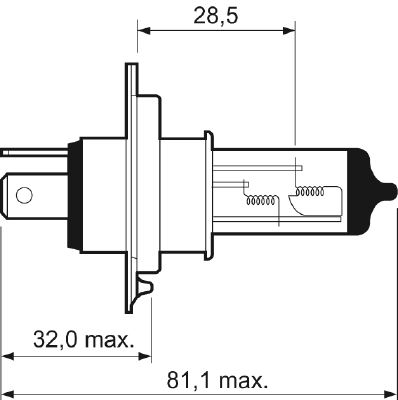 Ampul 12V H4 60/55W Karton Kutu - Standart Seri