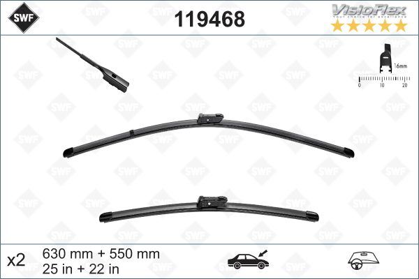 Swf Visioflex Flat Blade